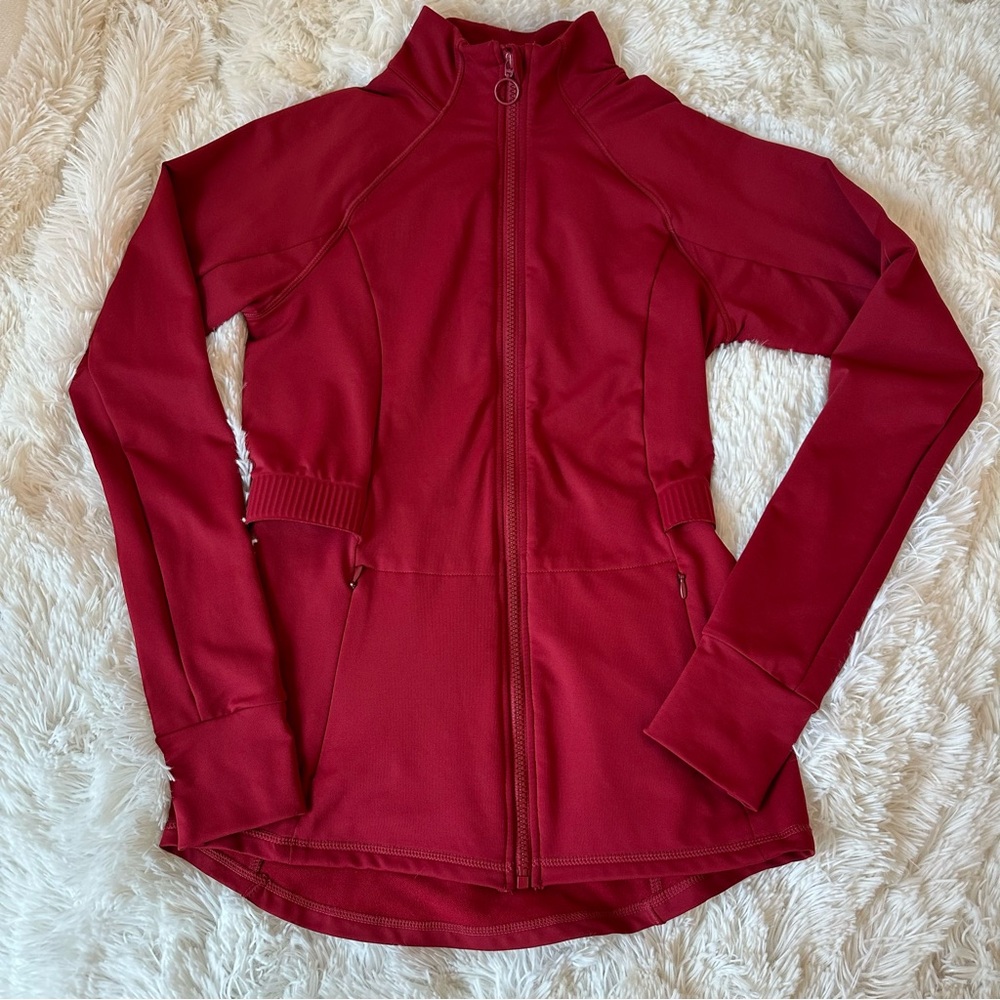 Fabletics Trinity Women's Red Jacket Size: Medium - image 8